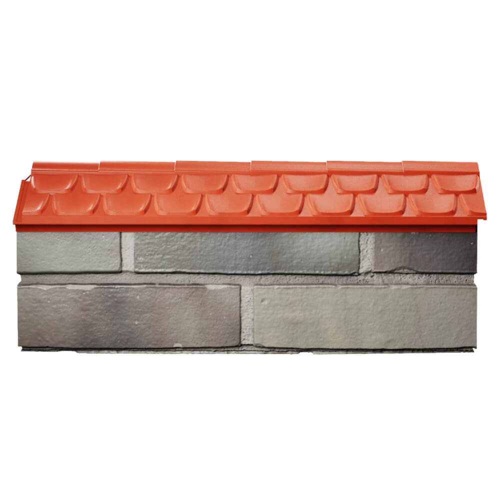 Парапет Zking Эльбрус Красный с посадкой на 0.5 кирпича (130мм) в Кирове фото