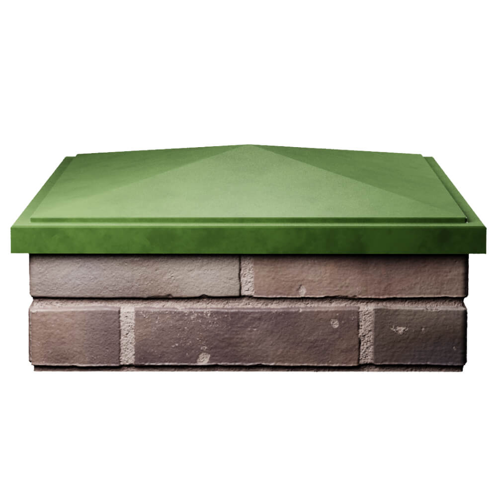 Колпак Zking БонаМоно Зеленый на столб 2х2 кирпича (515х515, 530х530мм) Киров фото