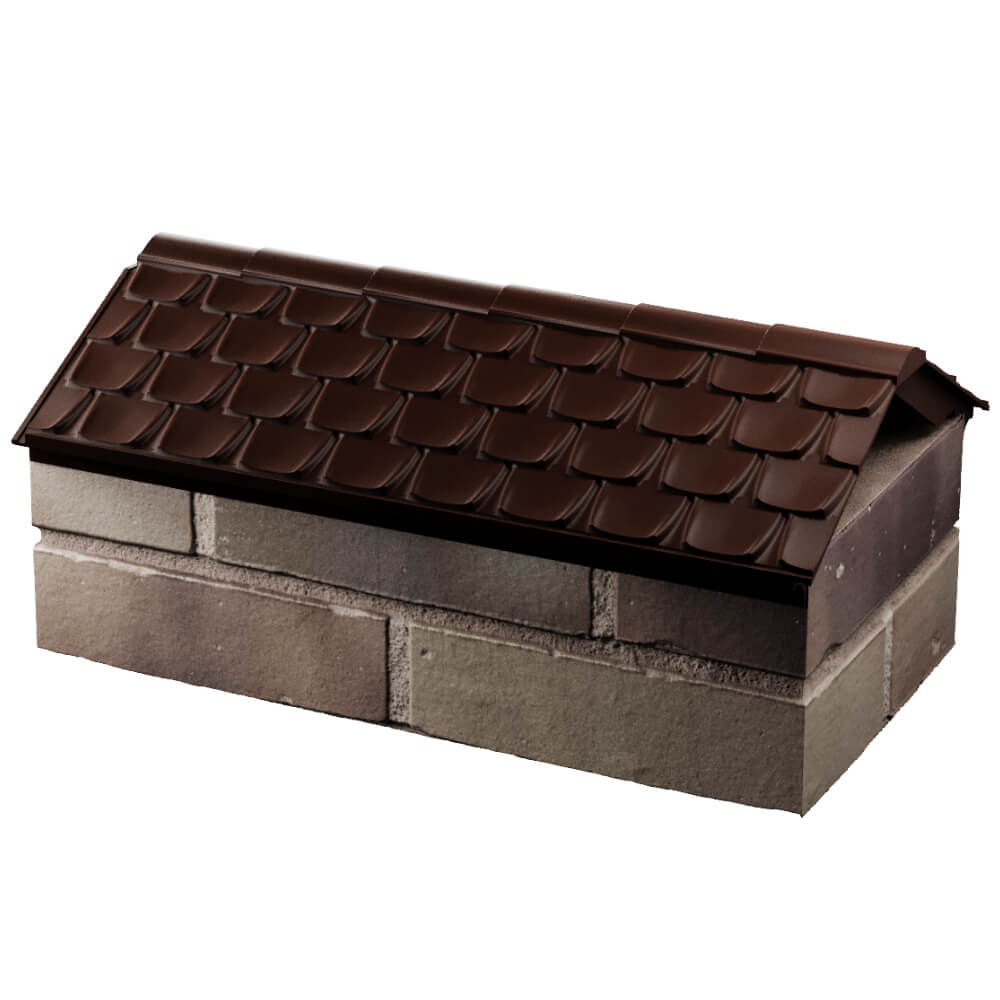 Парапет Zking Эльбрус Коричневый с посадкой на 1 кирпич (255мм) в Кирове фото