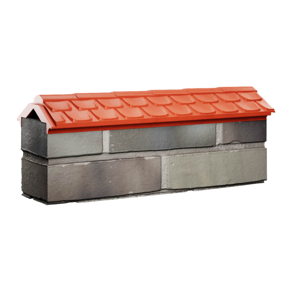 Парапет Zking Эльбрус Красный с посадкой на 0.5 кирпича (130мм) Киров фото