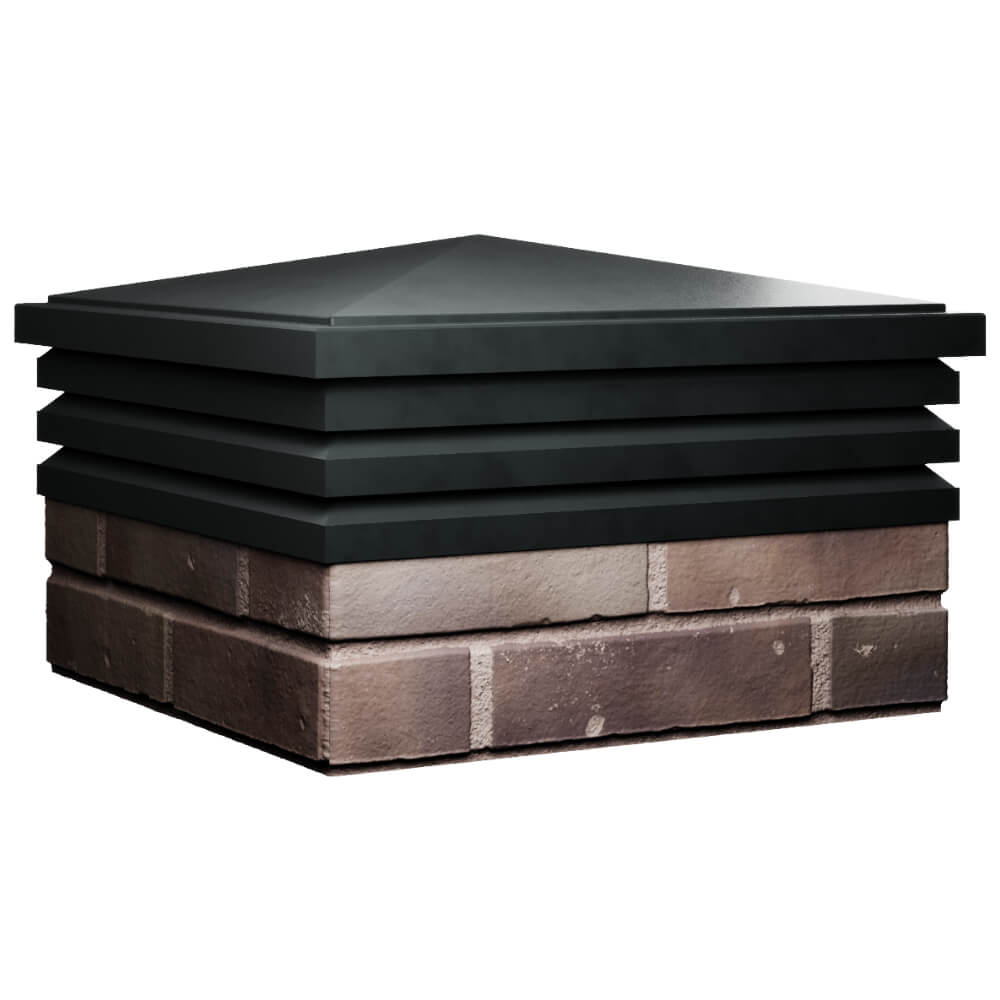 Колпак Zking Бона ХайТек Черный на столб 2х2 кирпича (513х513мм) в Кирове фото