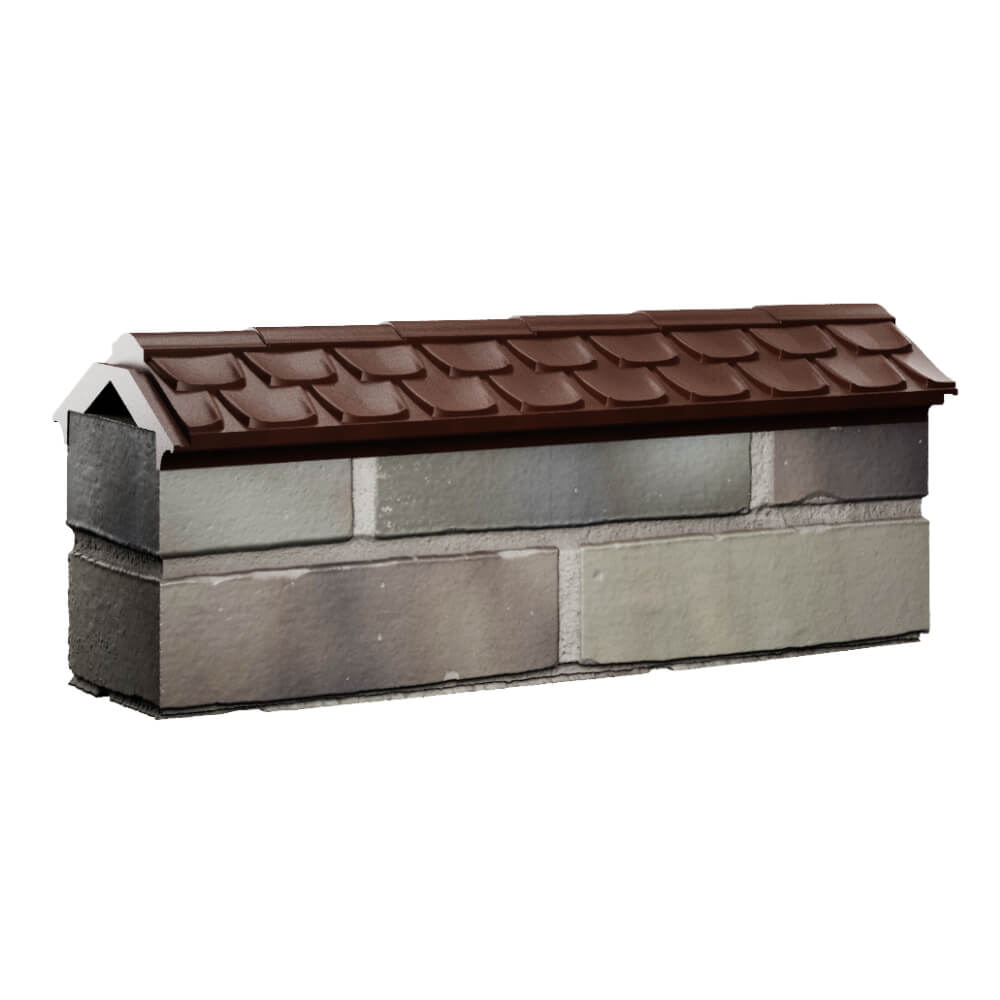 Парапет Zking Эльбрус Коричневый с посадкой на 0.5 кирпича (130мм) Киров фото
