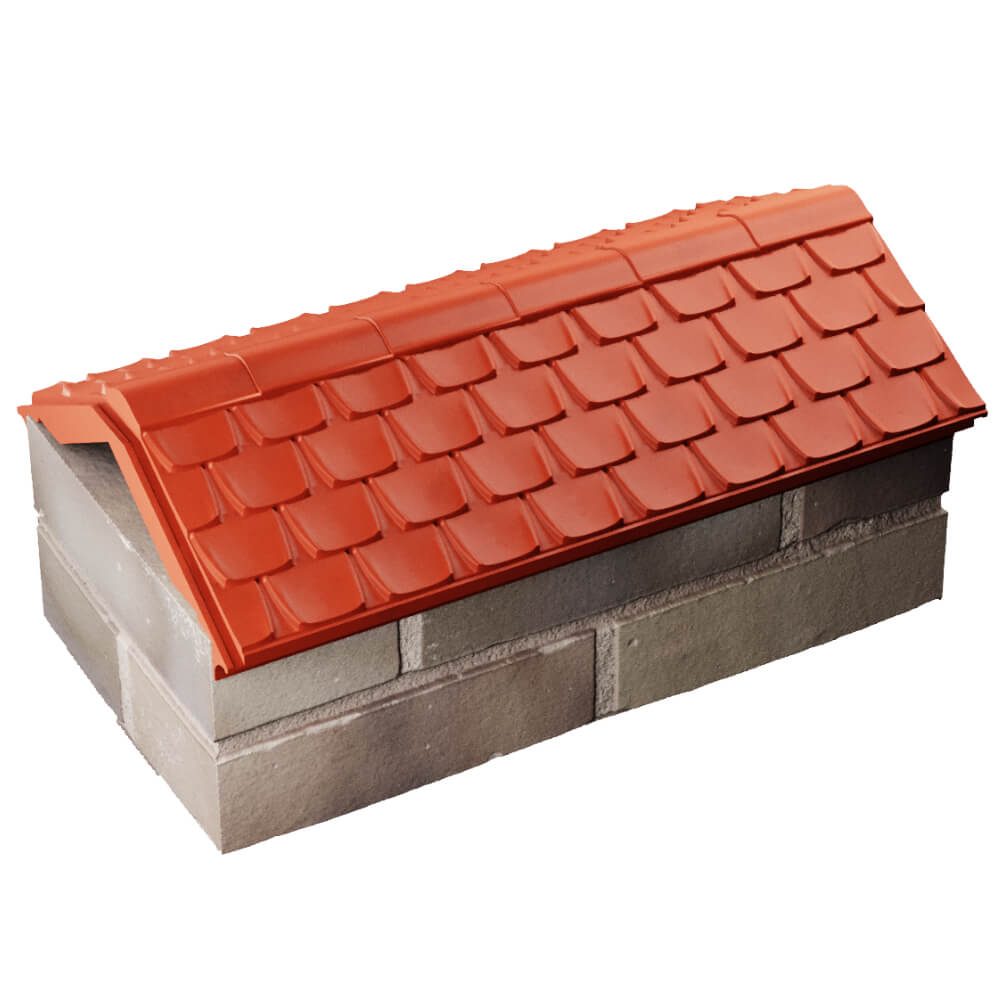 Парапет Zking Эльбрус Красный с посадкой на 1 кирпич (255мм) в Кирове фото
