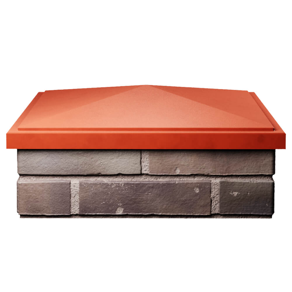 Колпак Zking БонаМоно Красный на столб 2х2 кирпича (515х515, 530х530мм) Киров фото