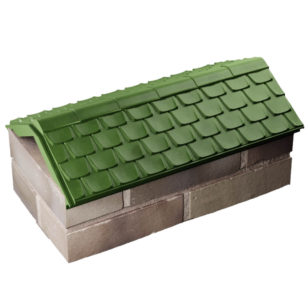 Парапет Zking Эльбрус Зеленый с посадкой на 1 кирпич (255мм) в Кирове фото