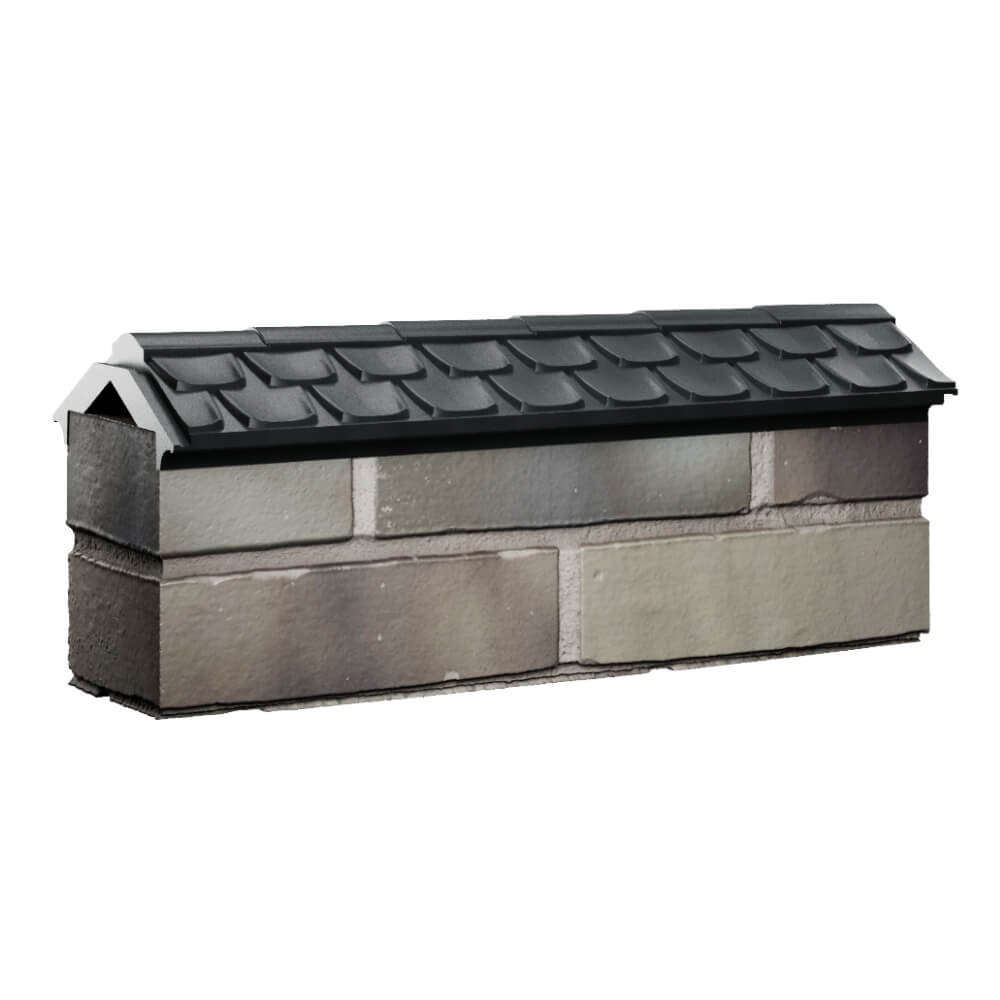 Парапет Zking Эльбрус Черный с посадкой на 0.5 кирпича (130мм) Киров фото