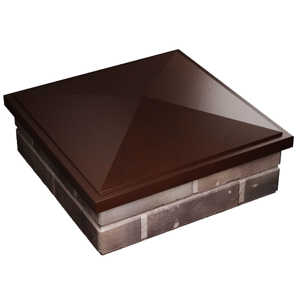 Колпак Zking БонаМоно Коричневый на столб 2х2 кирпича (515х515, 530х530мм) в Кирове фото