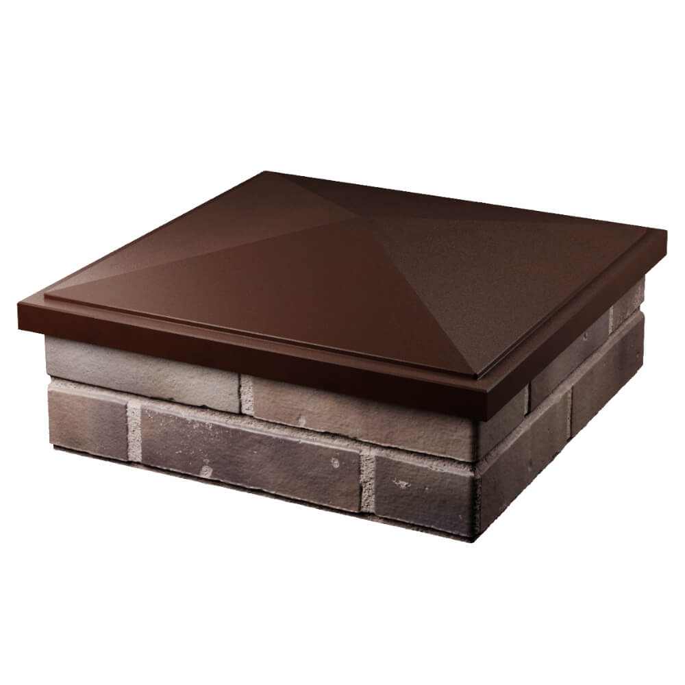 Колпак Zking БонаМоно Коричневый на столб 2х2 кирпича (515х515, 530х530мм) в Кирове фото