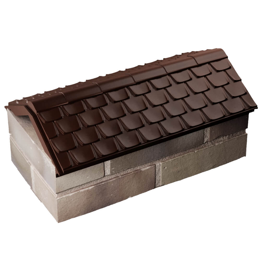 Парапет Zking Эльбрус Коричневый с посадкой на 1 кирпич (255мм) в Кирове фото