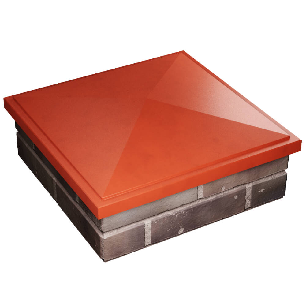 Колпак Zking БонаМоно Красный на столб 2х2 кирпича (515х515, 530х530мм) в Кирове фото