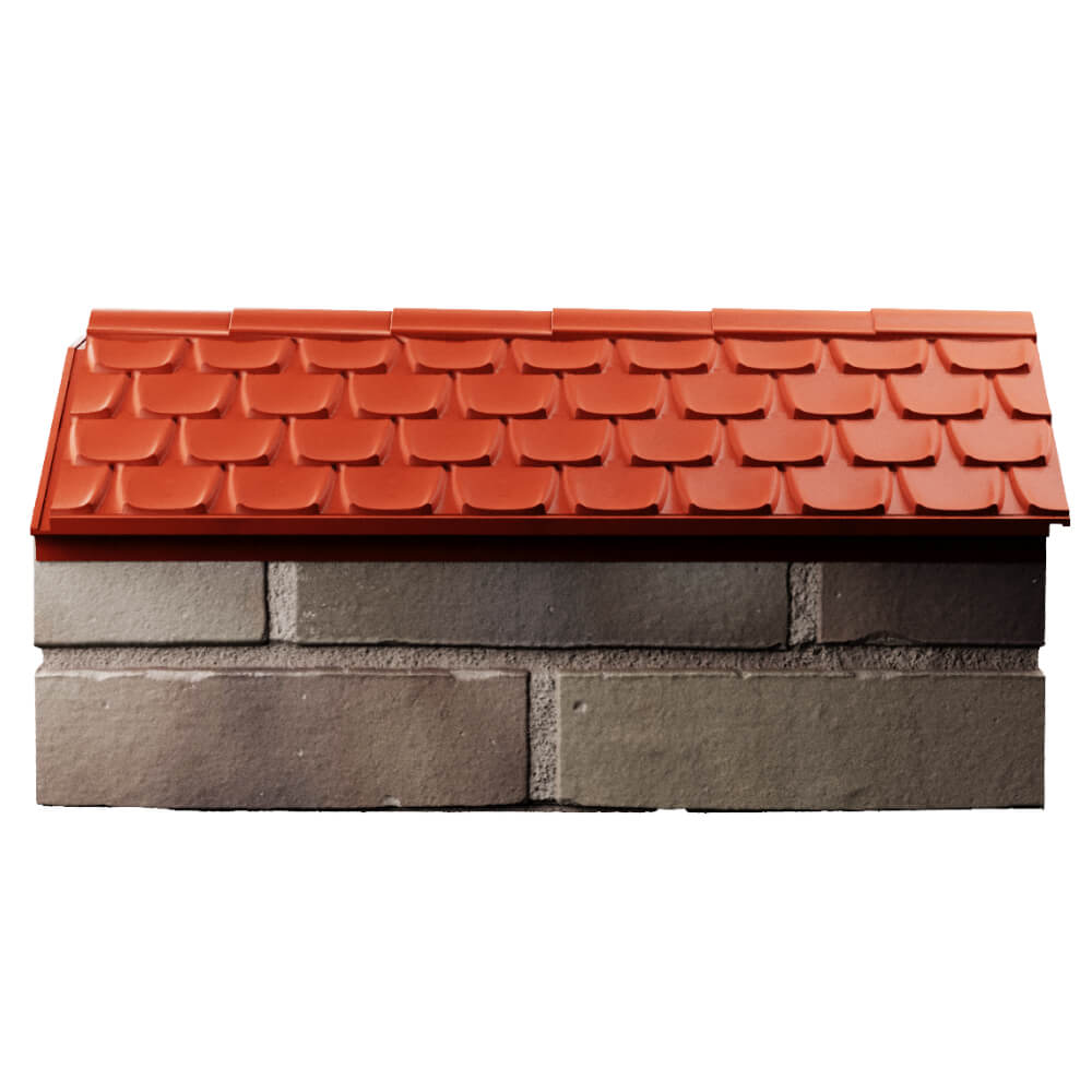Парапет Zking Эльбрус Красный с посадкой на 1 кирпич (255мм) в Кирове фото