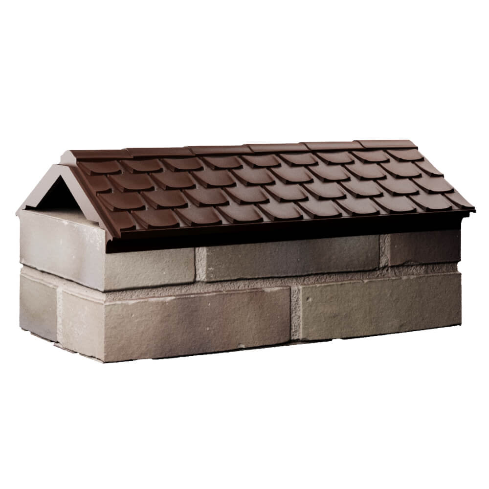 Парапет Zking Эльбрус Коричневый с посадкой на 1 кирпич (255мм) Киров фото
